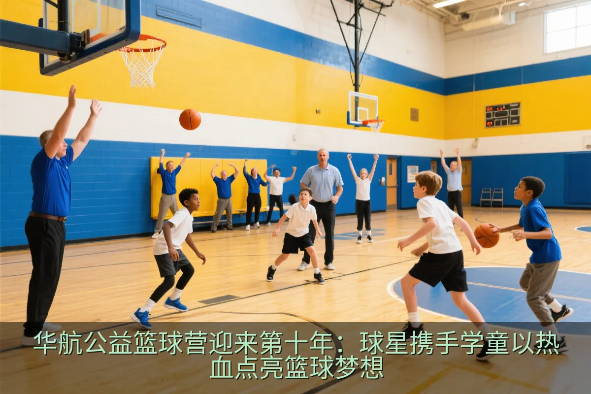 学生参加篮球趣味挑战赛并接受球星指导